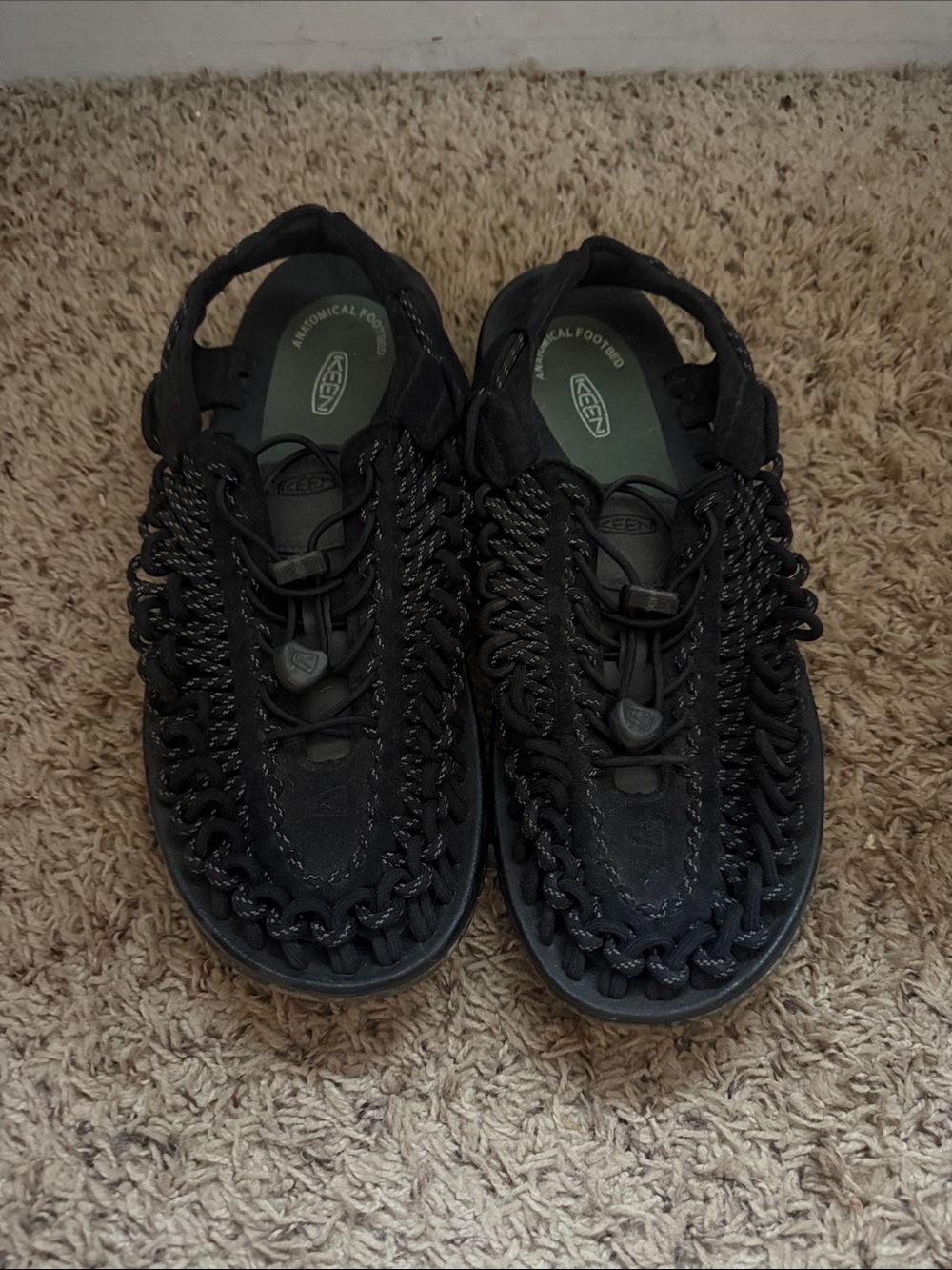 Keen Black Woven Cord Sandals